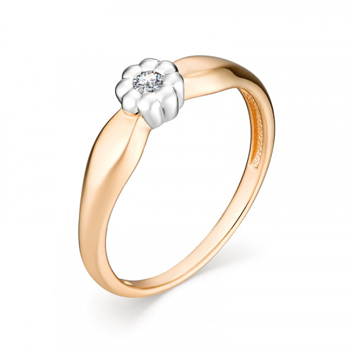 Купить кольцо из красного золота с бриллиантами арт. 007714 по цене 14482 руб. в LoveDiamonds