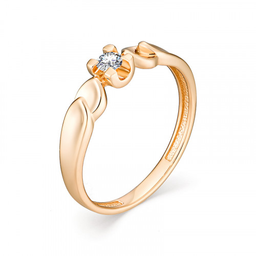 Купить кольцо из красного золота с бриллиантами арт. 007716 по цене 17575 руб. в LoveDiamonds