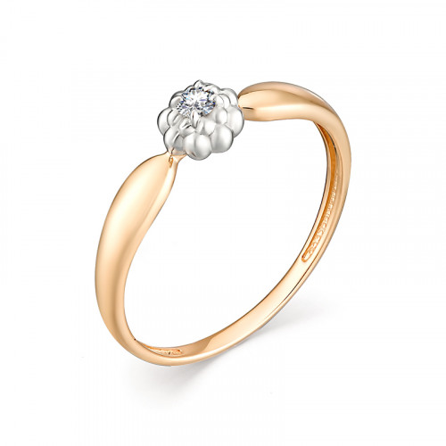 Купить кольцо из красного золота с бриллиантами арт. 007717 по цене 11263 руб. в LoveDiamonds