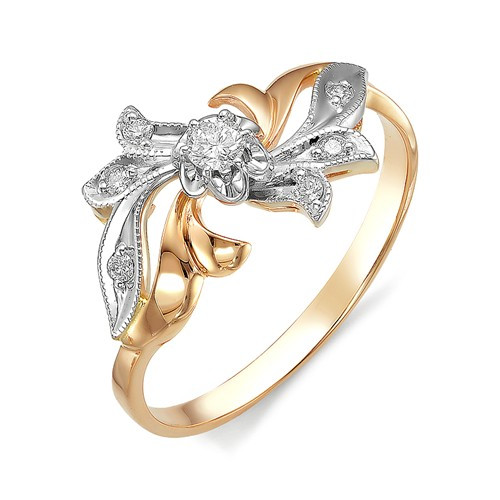 Купить кольцо из комбинированного золота с бриллиантами арт. 001675 по цене 0 руб. в LoveDiamonds