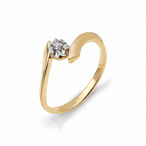 Купить кольцо из красного золота с бриллиантами арт. 001681 по цене 0 руб. в LoveDiamonds
