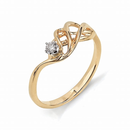 Купить кольцо из красного золота с бриллиантами арт. 001690 по цене 0 руб. в LoveDiamonds