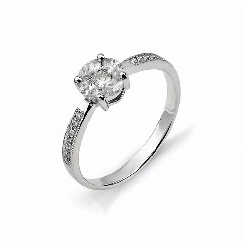 Купить кольцо из белого золота с бриллиантами арт. 001741 по цене 0 руб. в LoveDiamonds