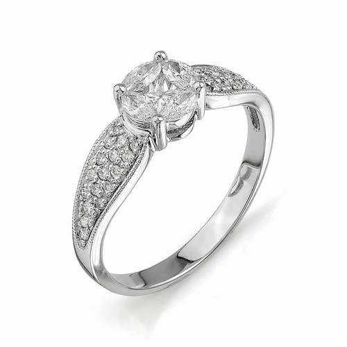 Купить кольцо из белого золота с бриллиантами арт. 001761 по цене 0 руб. в LoveDiamonds