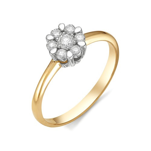 Купить кольцо из комбинированного золота с бриллиантами арт. 001873 по цене 49600 руб. в LoveDiamonds