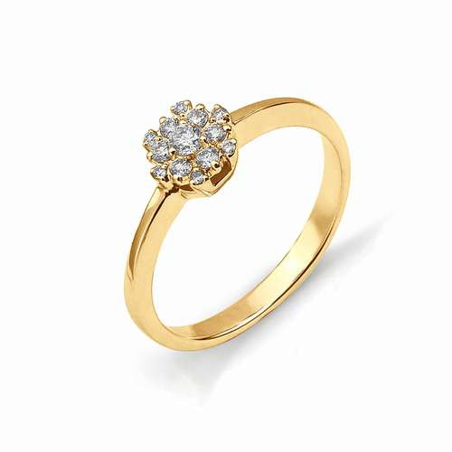 Купить кольцо из красного золота с бриллиантами арт. 001915 по цене 0 руб. в LoveDiamonds