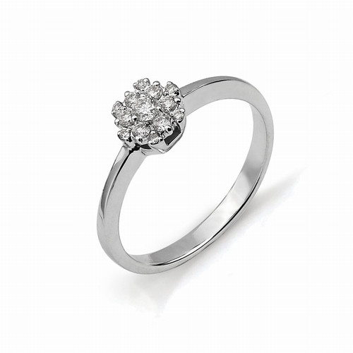 Купить кольцо из белого золота с бриллиантами арт. 001916 по цене 36130 руб. в LoveDiamonds