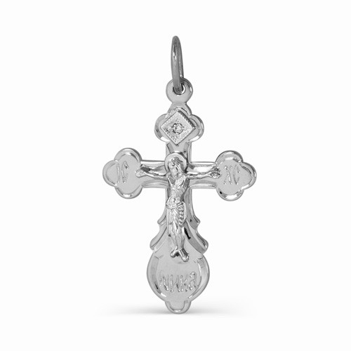 Купить крест из белого золота с бриллиантами арт. 002061 по цене 12898 руб. в LoveDiamonds