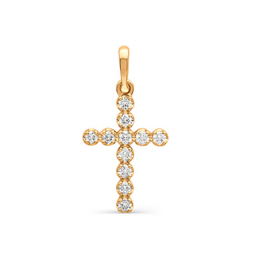 Купить крест из красного золота с бриллиантами арт. 002111 по цене 0 руб. в LoveDiamonds