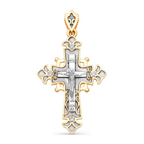 Купить крест из красного золота с бриллиантами арт. 002134 по цене 0 руб. в LoveDiamonds